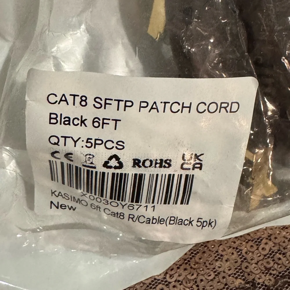 3/for $15 🍒5 Pack KASIMO CAT8 Super Speed Ethernet Cable - NEW w TAGS 🏷️